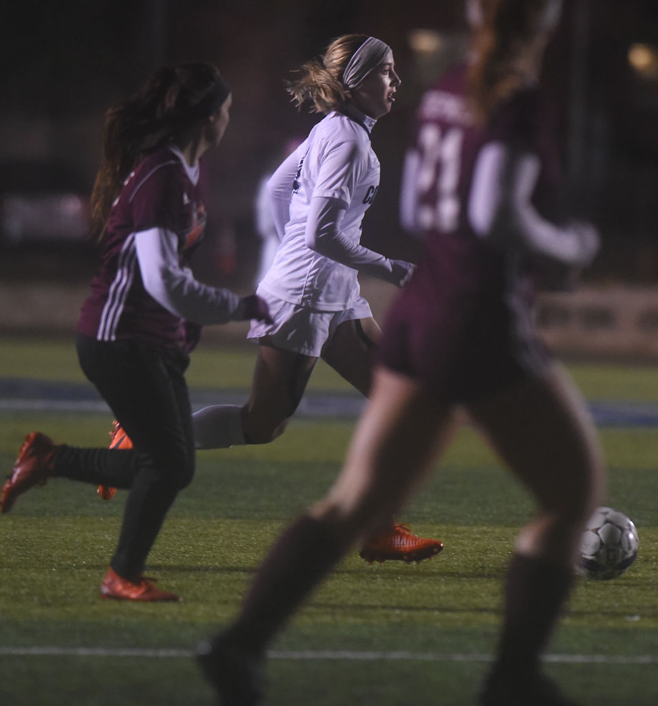 Allison Floyd dribbles the ball past Stephens defense on Tuesday